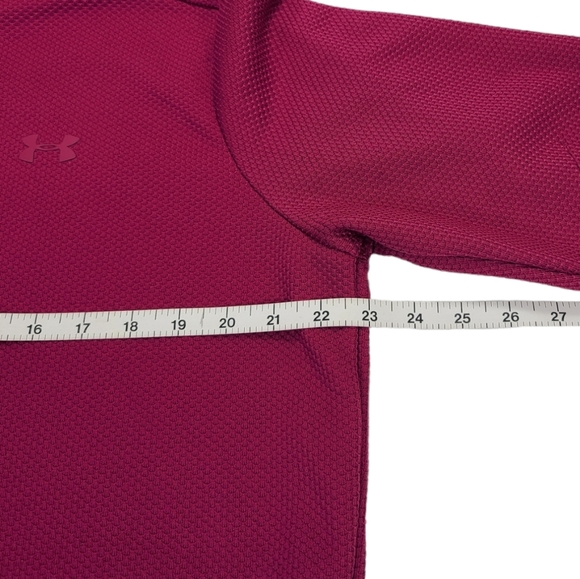 Under Armour Golf ColdGear 1/4 Snap Pullover Sweater Men's Size XL Magenta - Picture 11 of 12